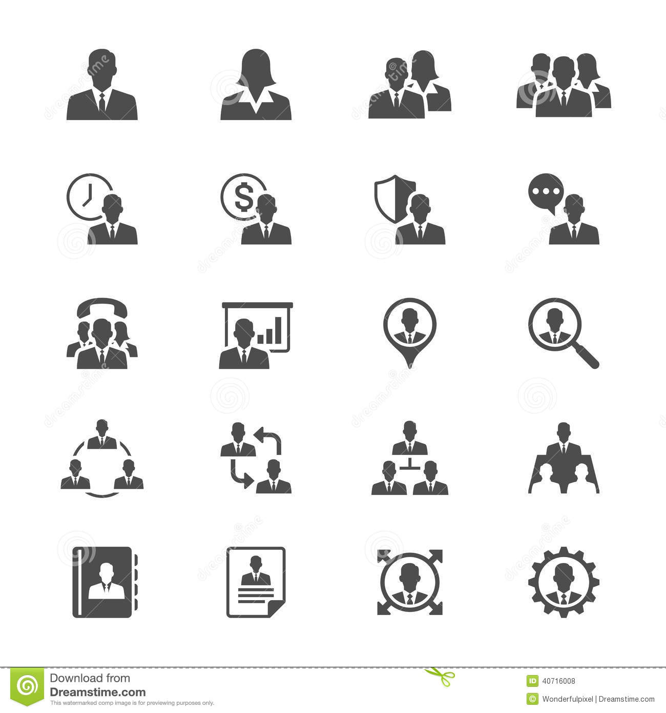 Flat Icons Business Training