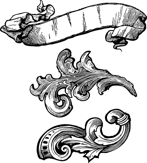 Flourish Scroll Vector Clip Art Free