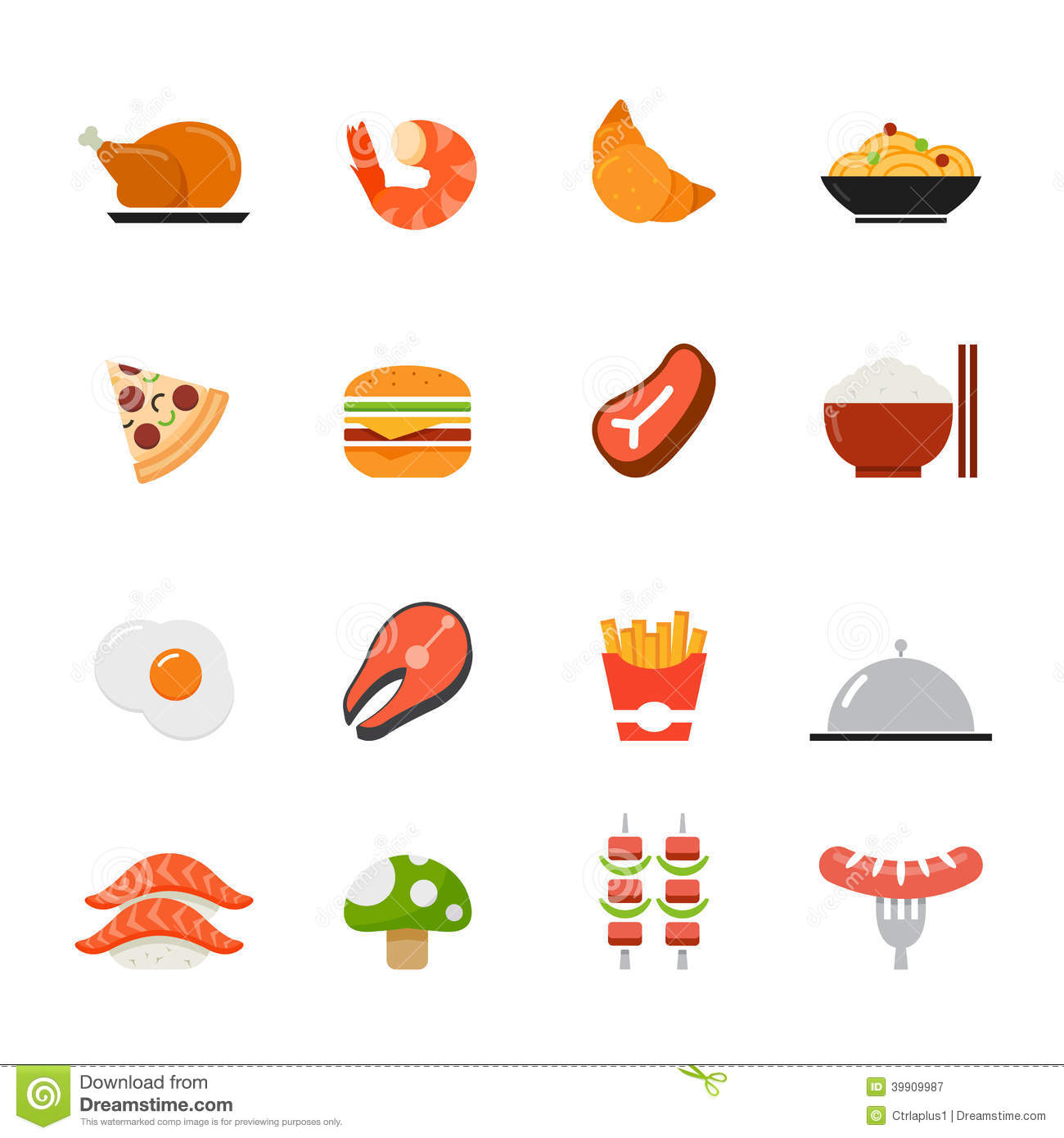 Food Icon Flat Design