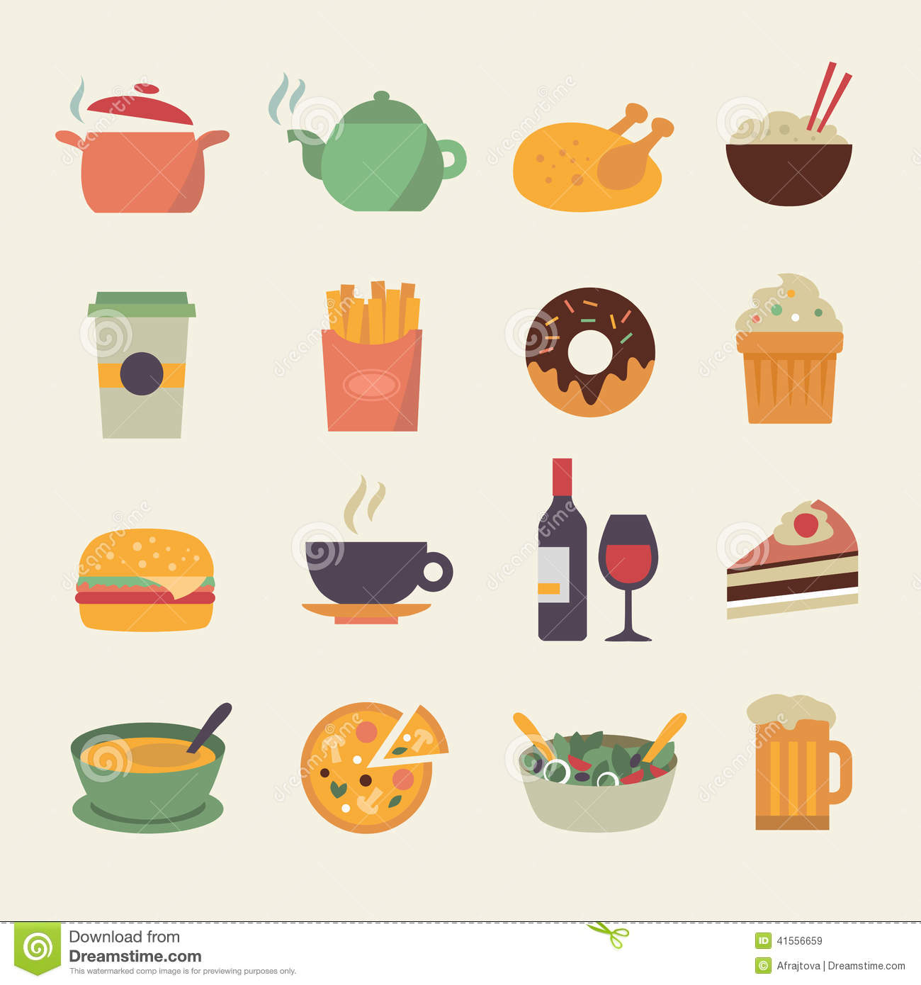 Food Icon Flat Design