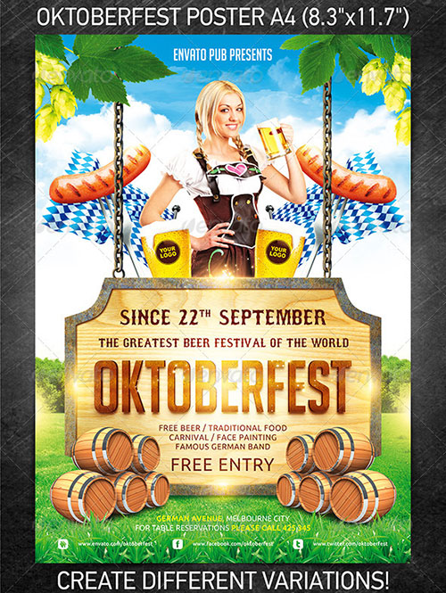 Free Festival Flyer Templates Oktoberfest