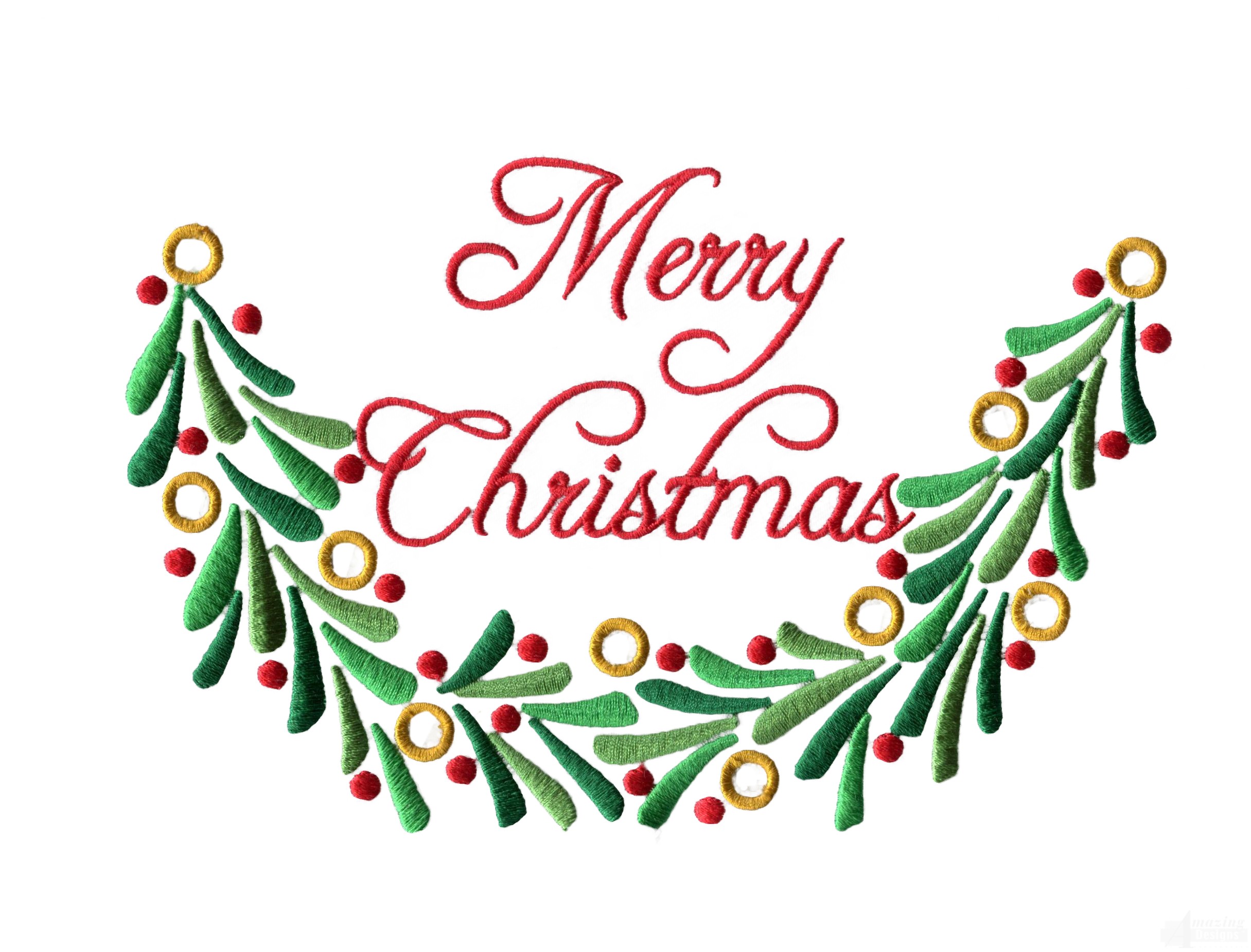 Free Machine Embroidery Design Merry Christmas