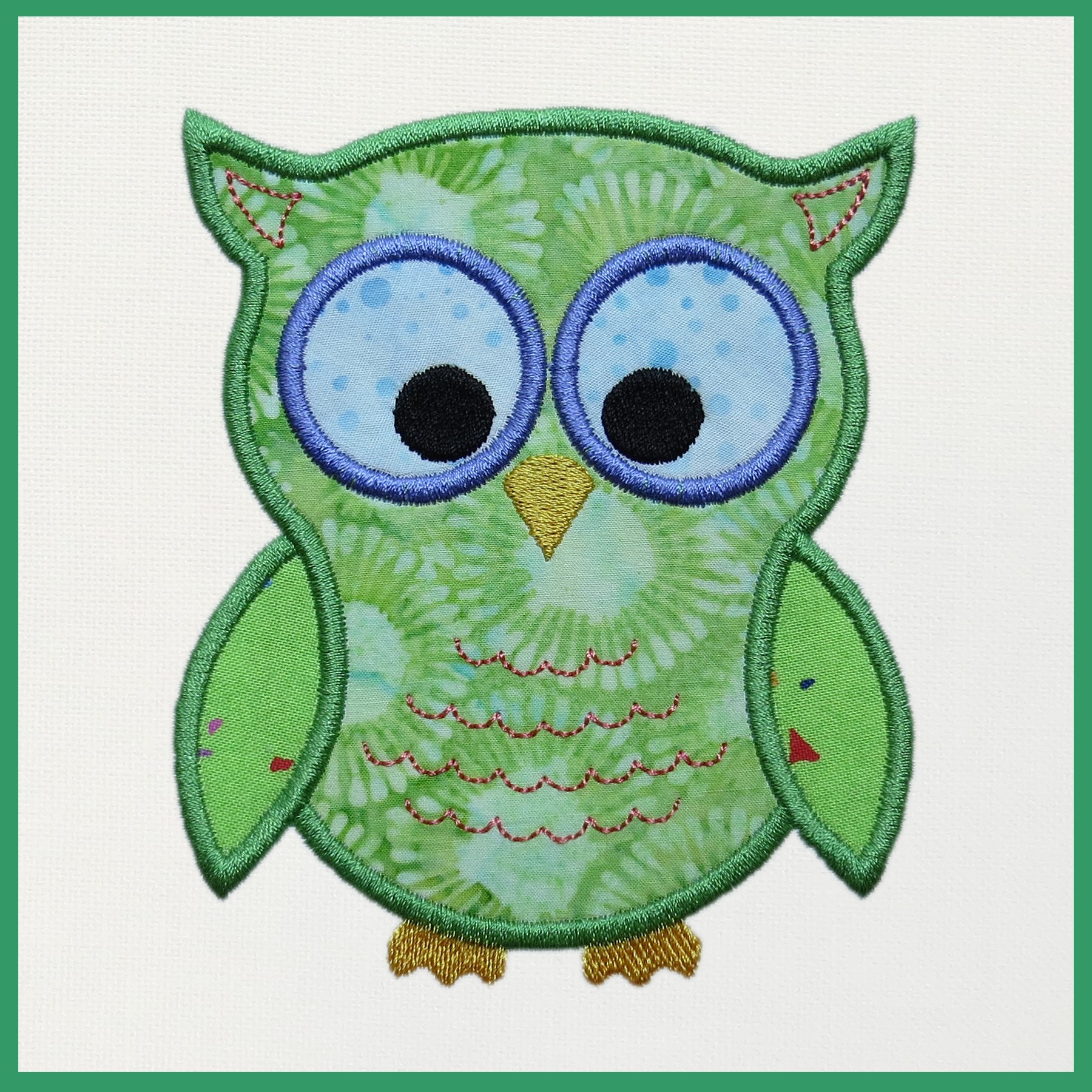 Free Owl Applique Embroidery Design