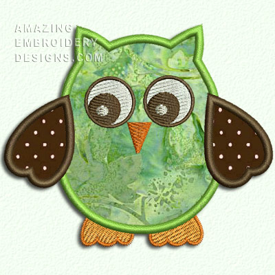 Free Owl Embroidery Design