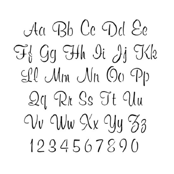 Free Printable Cursive Letter Stencils