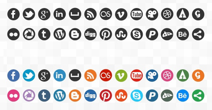 Free Round Social Media Icons Free Round Social Media Icons