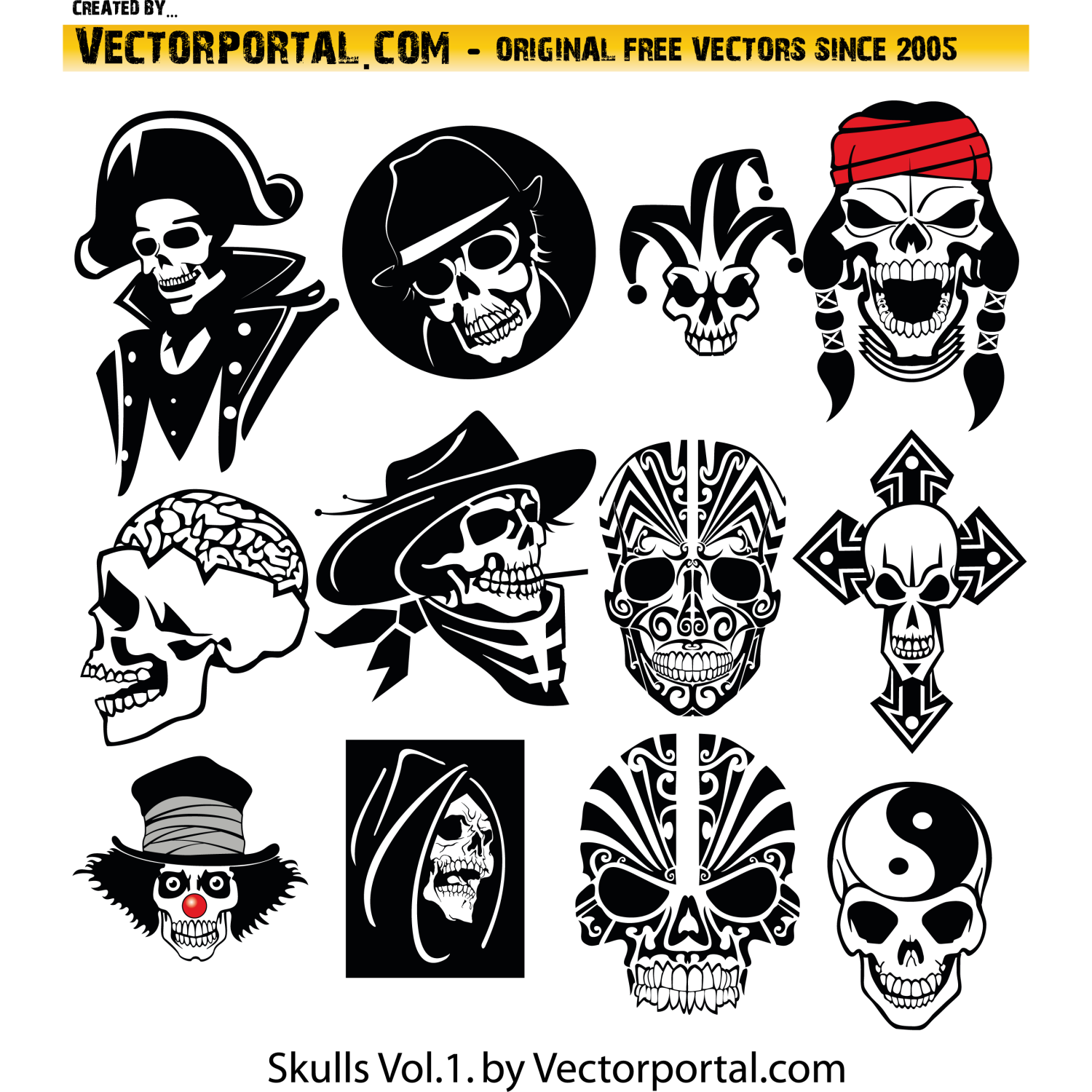 Free Skull Vector Clip Art