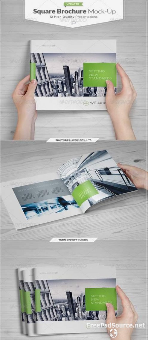 Free Square Brochure Mockups PSD Free Square Brochure Mockups PSD
