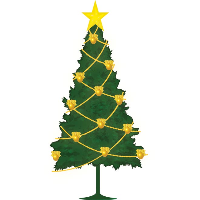 christmas tree clip art free vector - photo #10