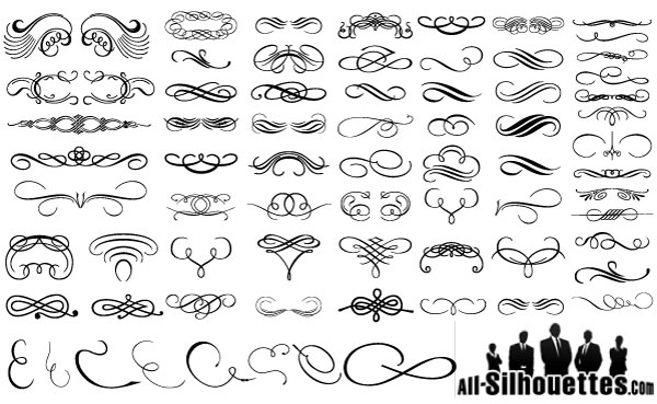 19 Simple Flourish Vector Free Download Images