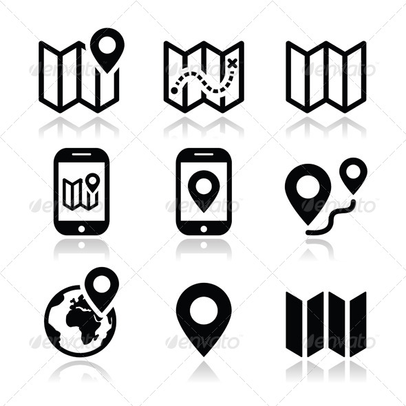 Free Vector Map Icons Free Vector Map Icons