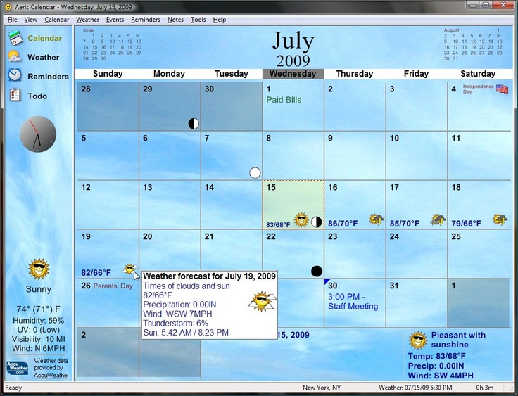 Free Windows Desktop Calendar