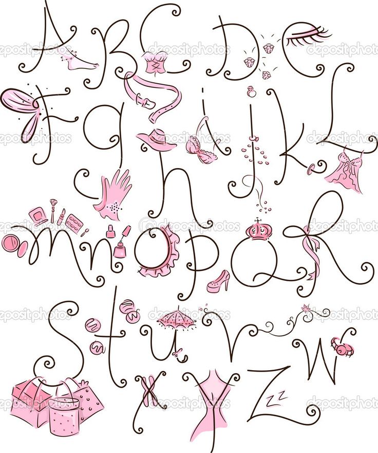 Girly Fonts Alphabet Letters