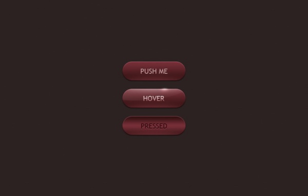 Glass Button PSD