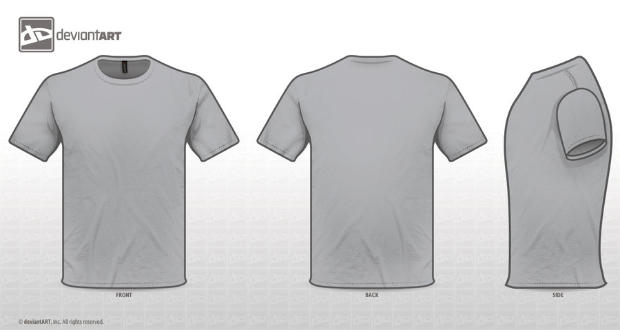 Grey T-Shirt Template