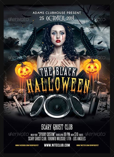 Halloween Flyer Background Templates Psd Free Download