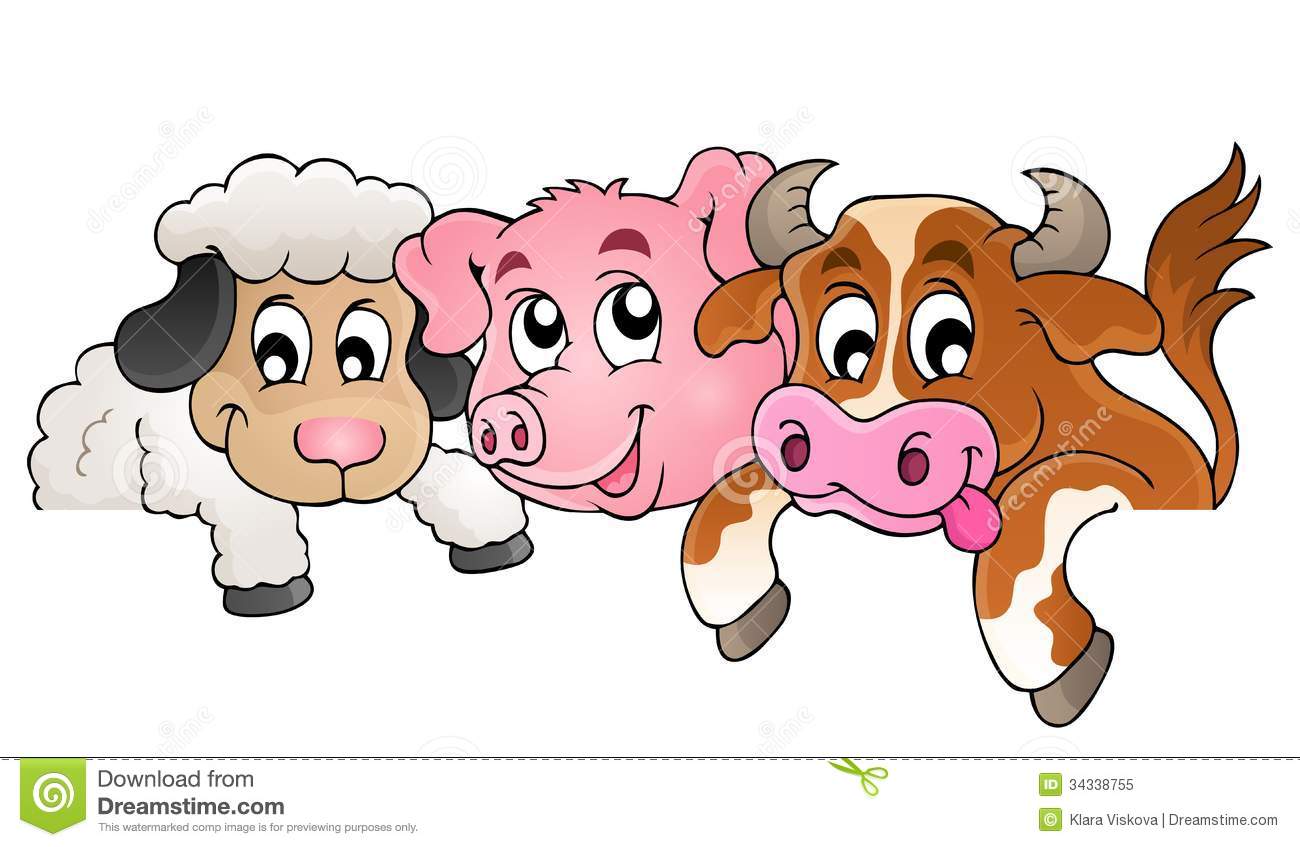 Happy Farm Animal Clip Art