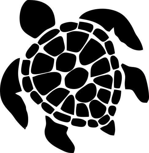 Hawaiian Sea Turtle Silhouette