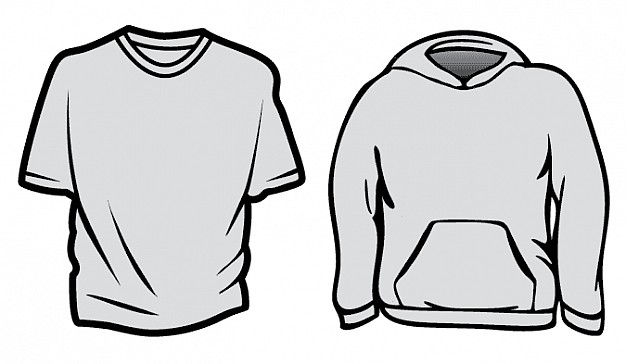 Hoodie T-Shirt Template Vector