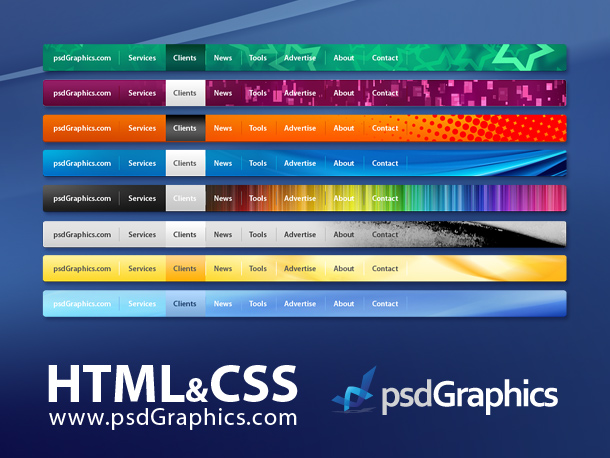 HTML Horizontal Menus CSS HTML Horizontal Menus CSS