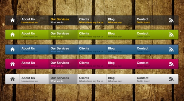 Icon Page Web Menu PSD Icon Page Web Menu PSD