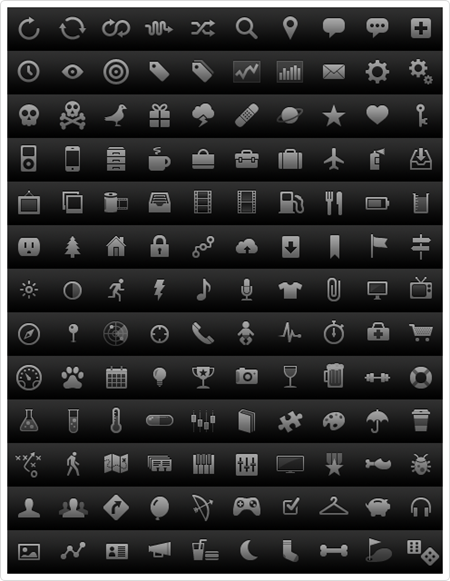 iPhone Icons Top Bar