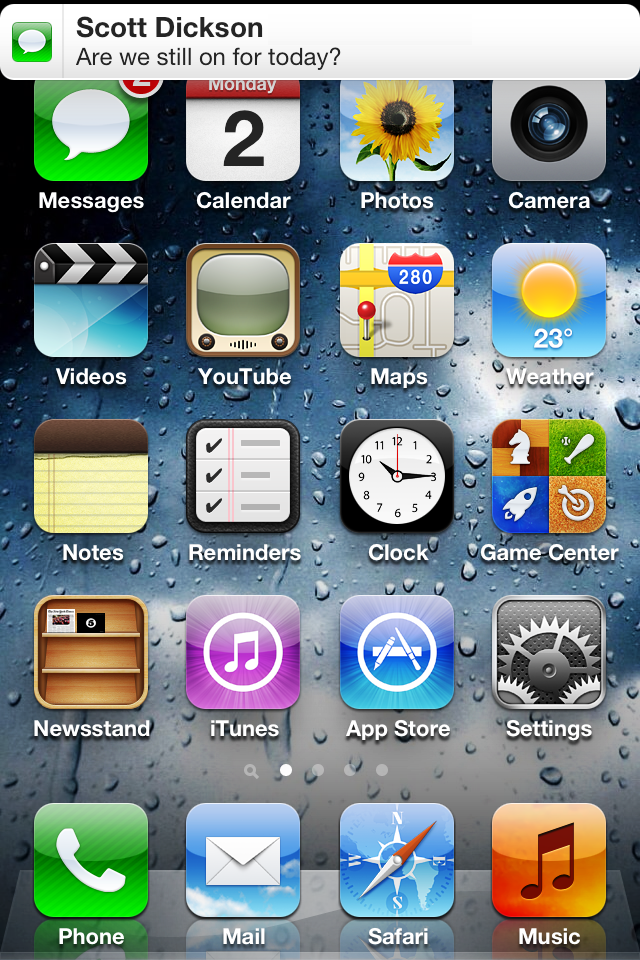 iPhone Message Notification App