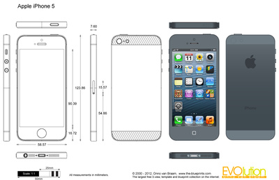 iPhone Vector Outline Template