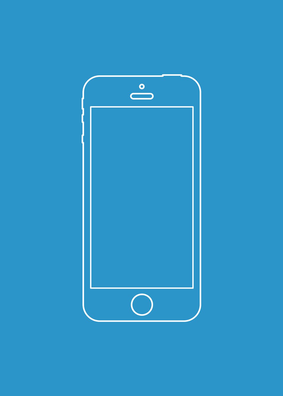 iPhone Wireframe Vector Template iPhone Wireframe Vector Template