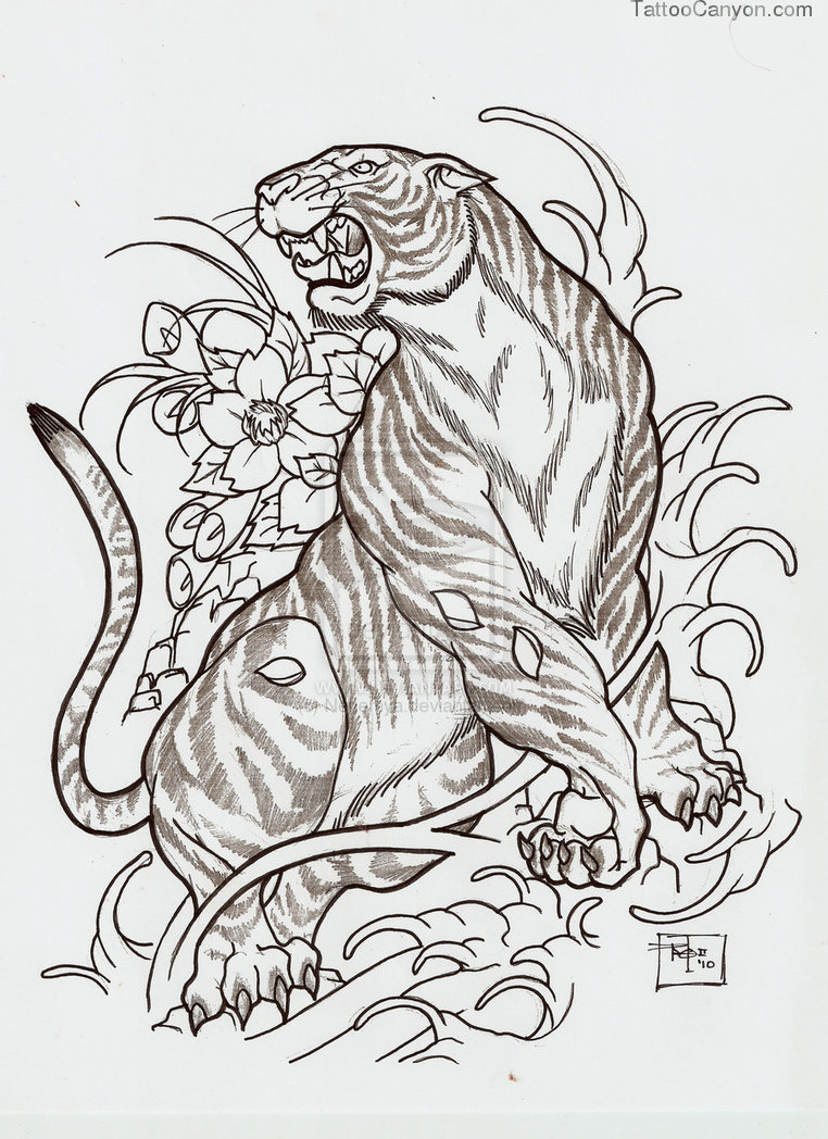 Japanese Tiger Tattoo Drawings