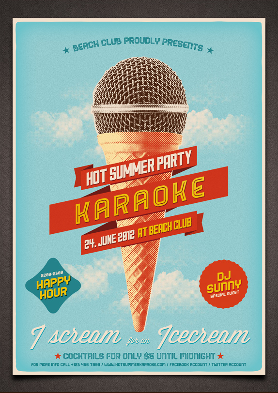 14 Karaoke Flyer PSD Template Images