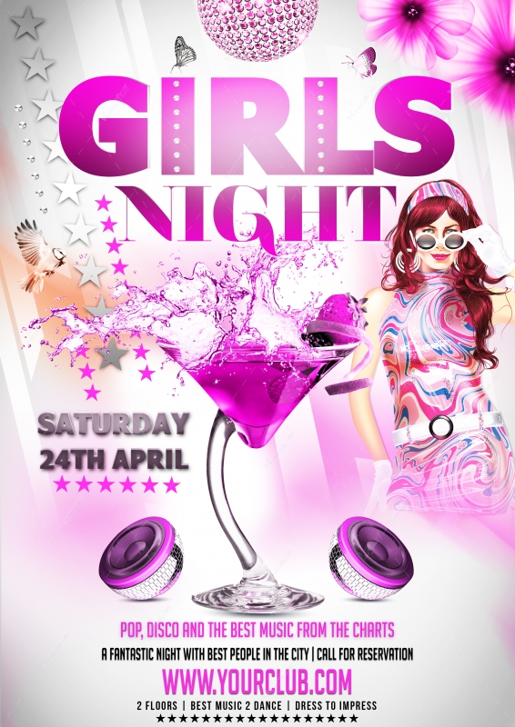 Ladies Night Flyer PSD