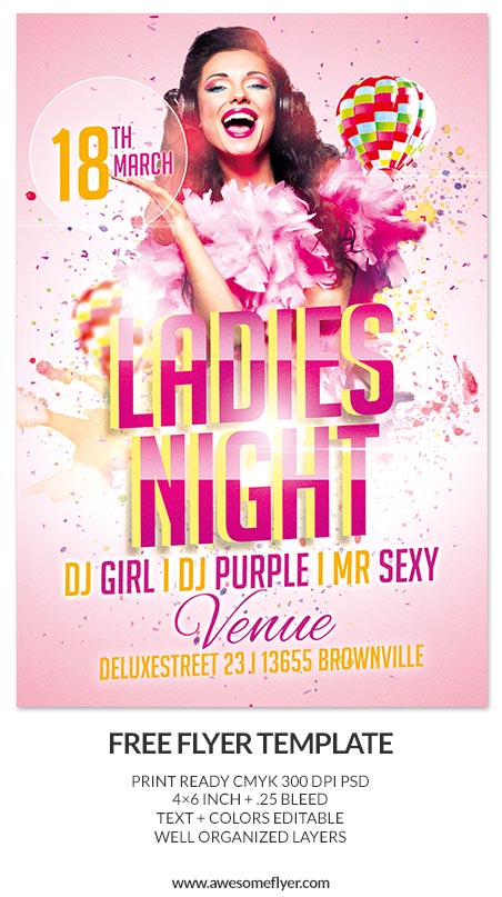 Ladies Night Flyer Template Free