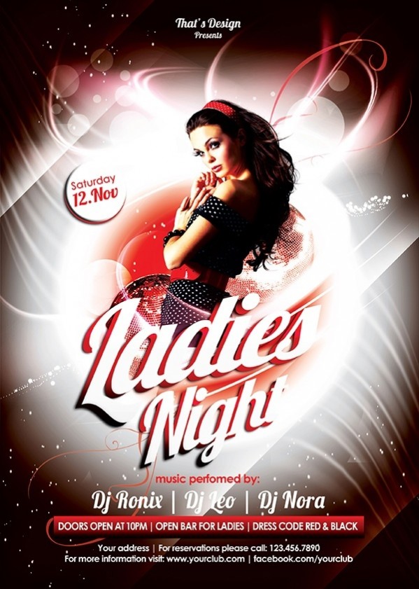 Ladies Night Flyer Template