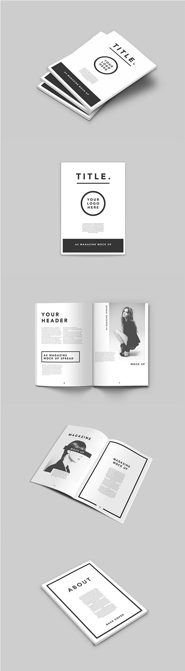 Magazine Cover Mock Up Psd