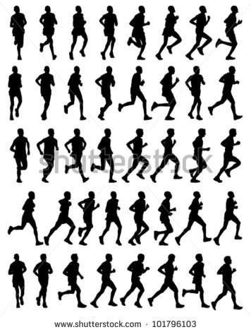 Male Marathon Runner Silhouette