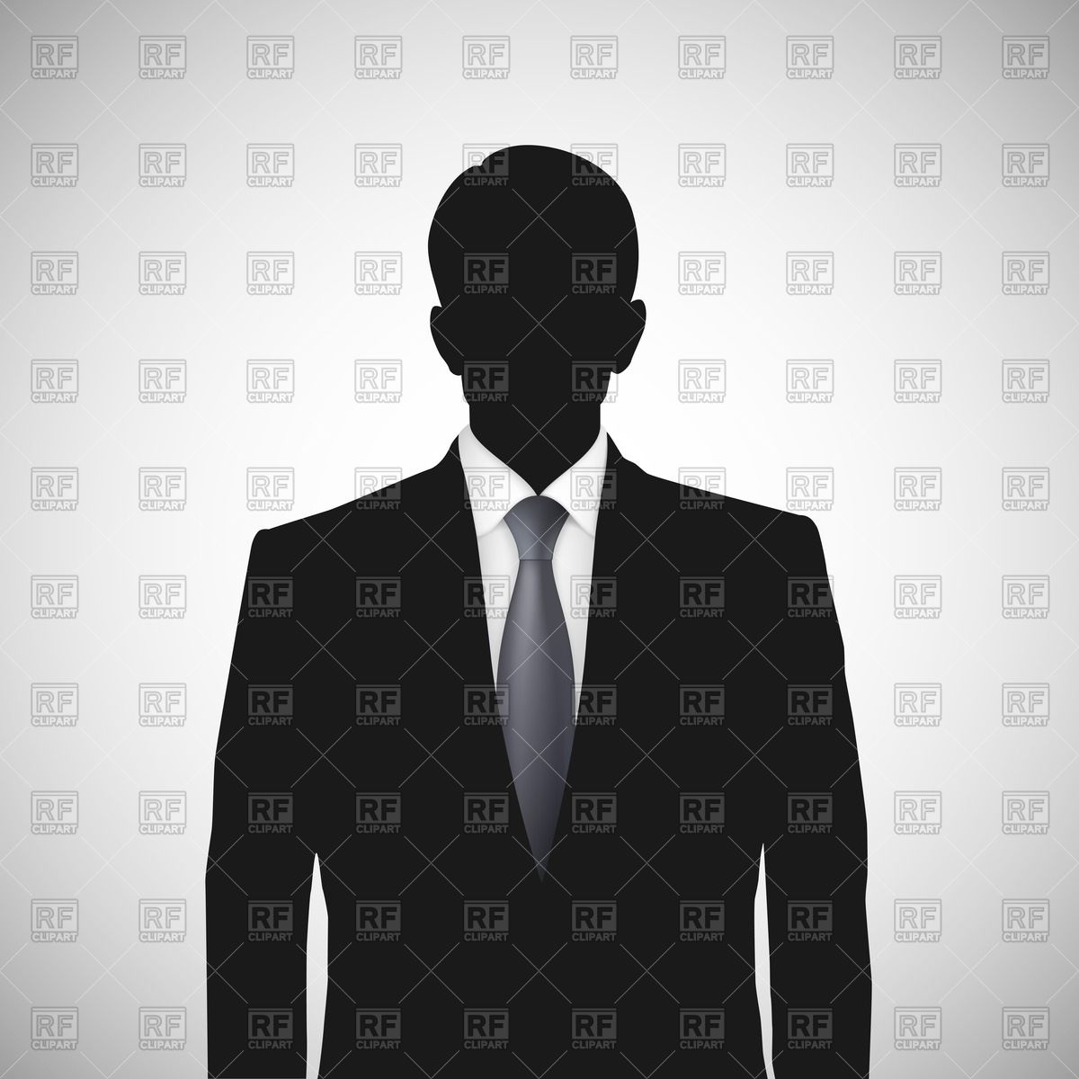Man in Suit Silhouette Vector