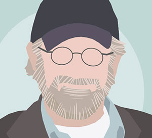 Man with Beard and Glasses Icomania Famous Person