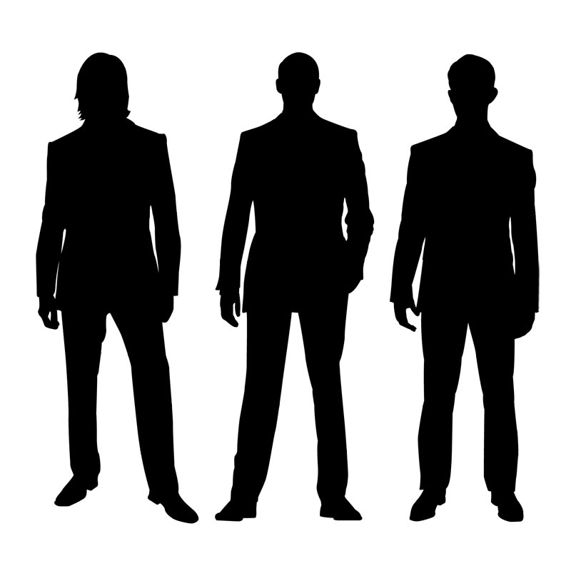 Men Silhouette Suit Clip Art