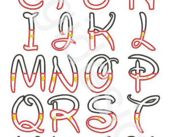 Mickey Mouse Letters Font Printable