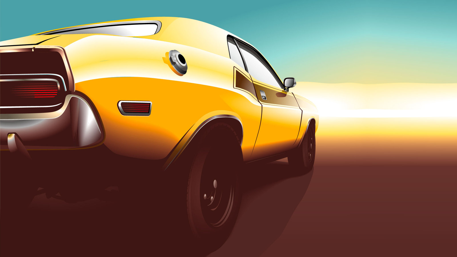 Muscle Car Vector Art