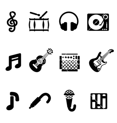 16 Music Icon Vector Images