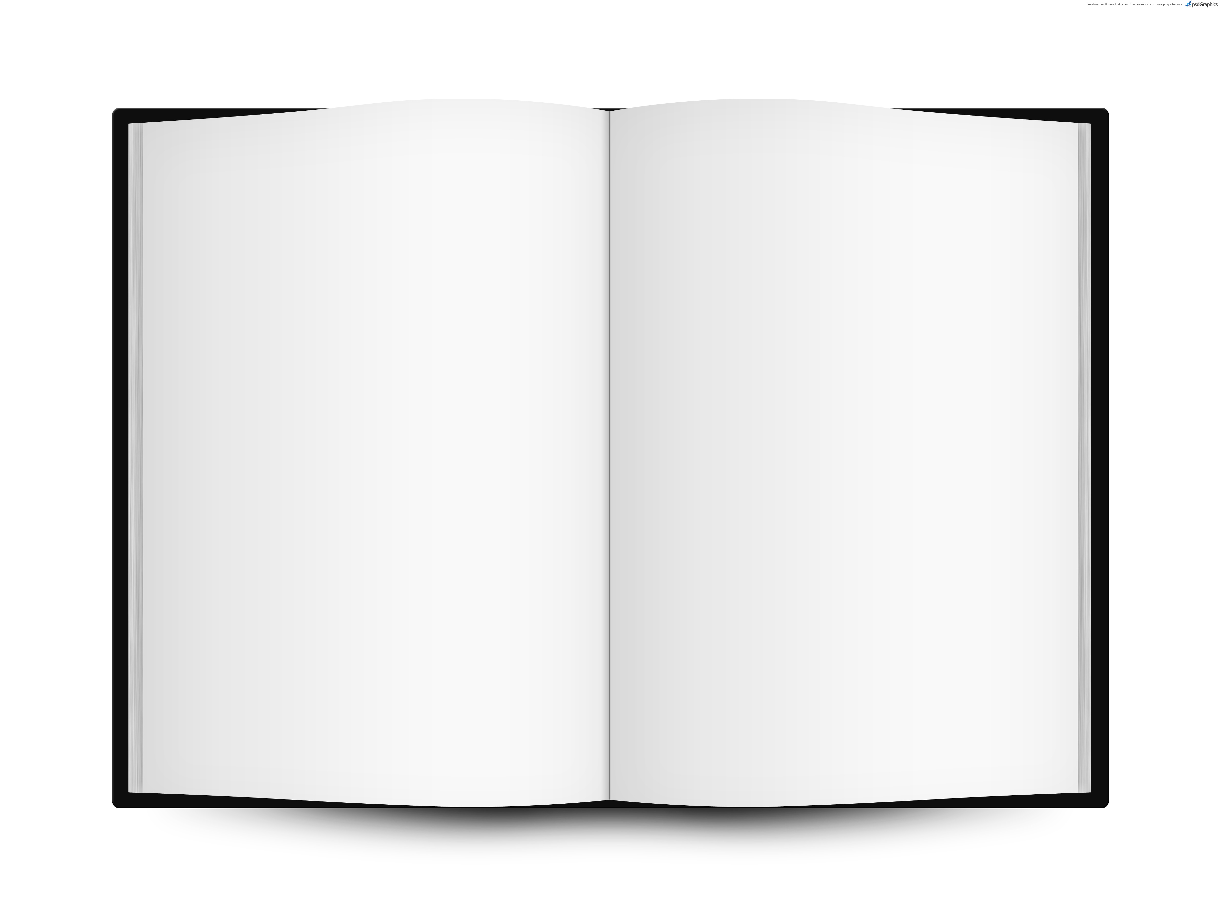 Open Blank Book Template