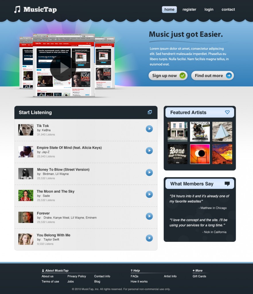 Photoshop Website Design Photoshop Website Design