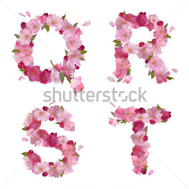 Pink Alphabet Letters Flowers