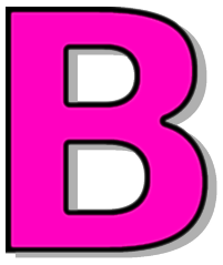 Pink Letter B Clip Art