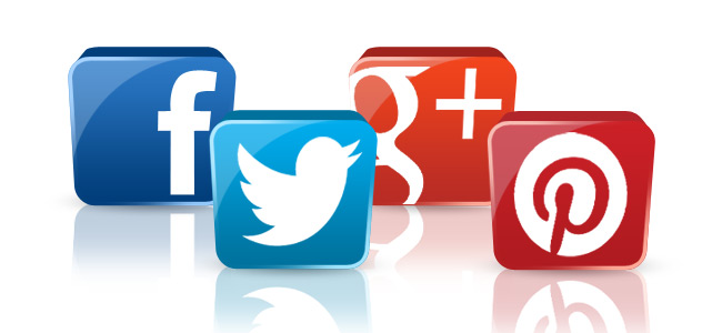 Pinterest Facebook and Twitter Icons