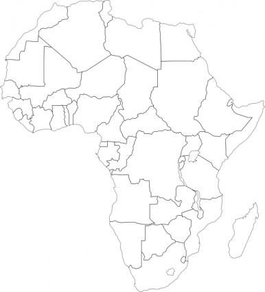 Political Africa Map Clip Art