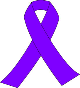 Purple Cancer Ribbons Clip Art