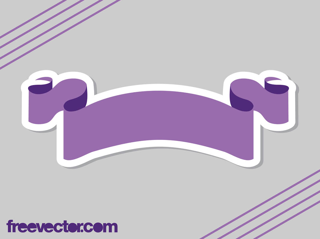 Purple Ribbon Banner Clip Art